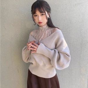 Japanese brand GRL sexy sweater feminization special winter warm long sleeves